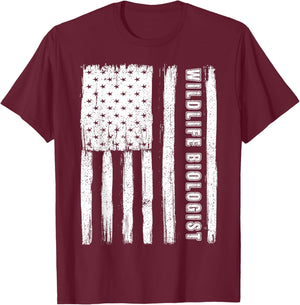Fourth of July Shirts Funny Wildlife Biologist T-Shirt - T-Shirt | Maroon