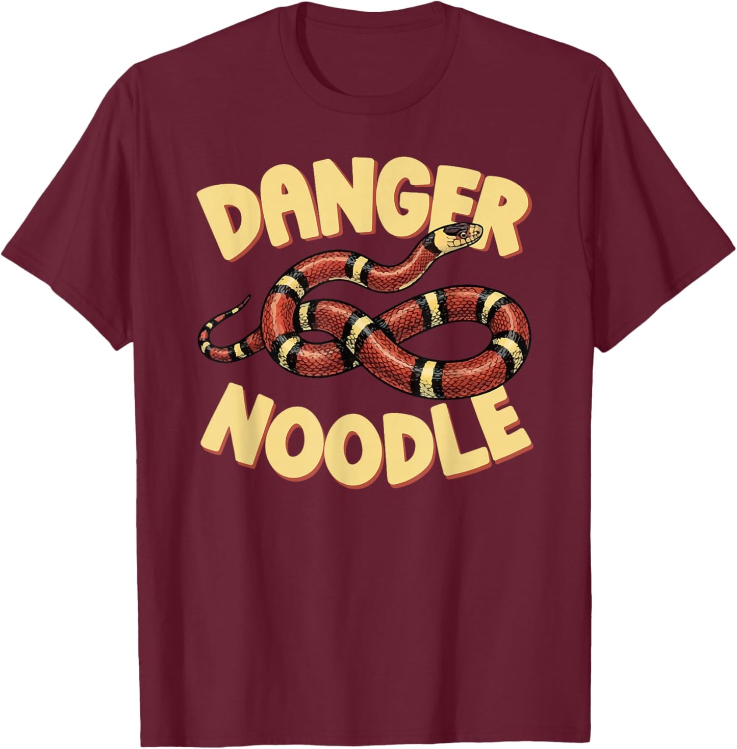 Danger Noodle Milk Snake Owner Milk Snake Lover Milk Snakes T-Shirt - T-Shirt | Maroon