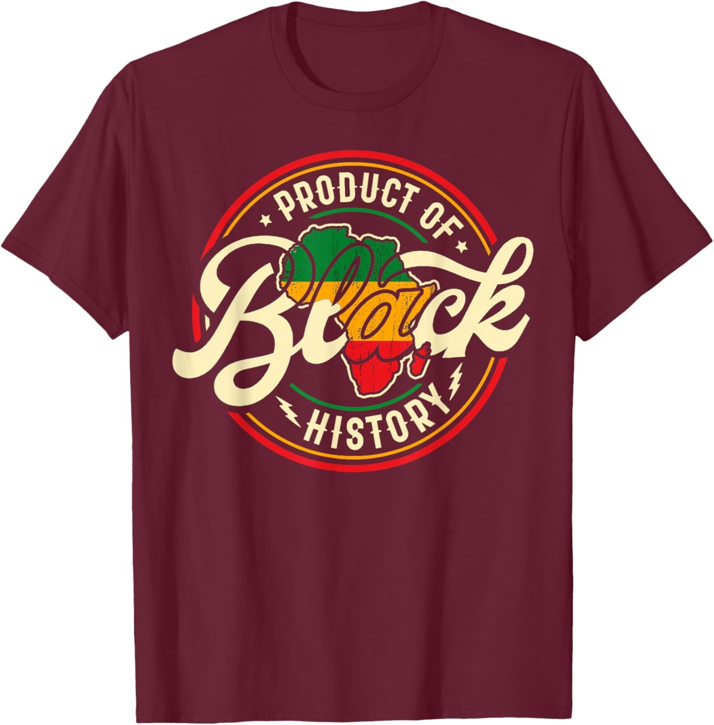 Product of Black History African American Kids T-Shirt - T-Shirt | Maroon