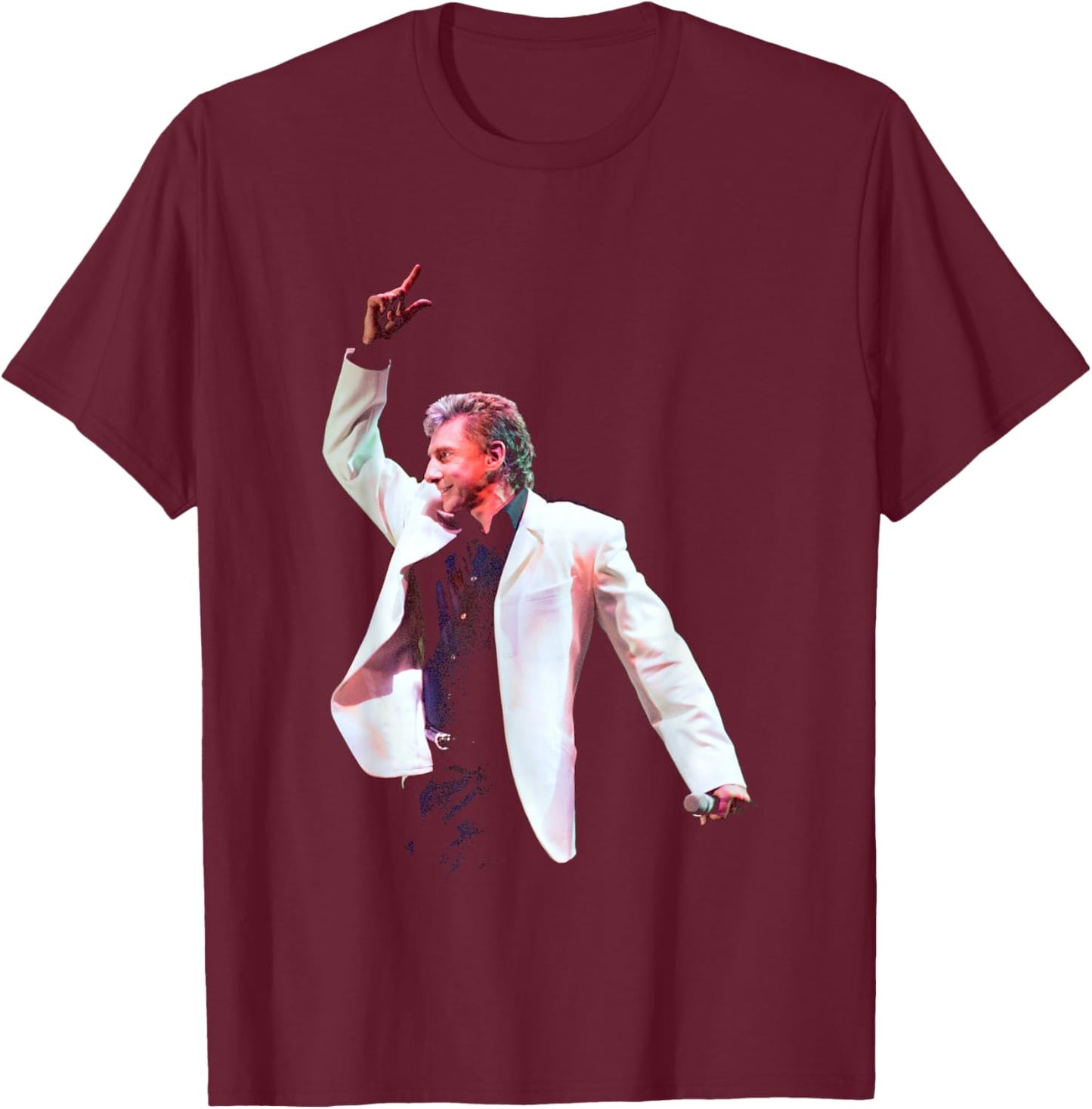 Barry Manilow Millennium Tour Live in Newcastle T-Shirt - T-Shirt | Maroon