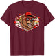 Men Boys Retro Valentines Hunting XOXO Camo Bear T-Shirt - T-Shirt | Maroon