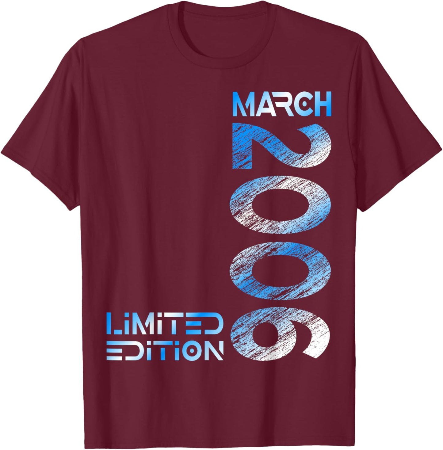 Limited Edition March 2006 Vintage 20. Birthday T-Shirt - T-Shirt | Maroon