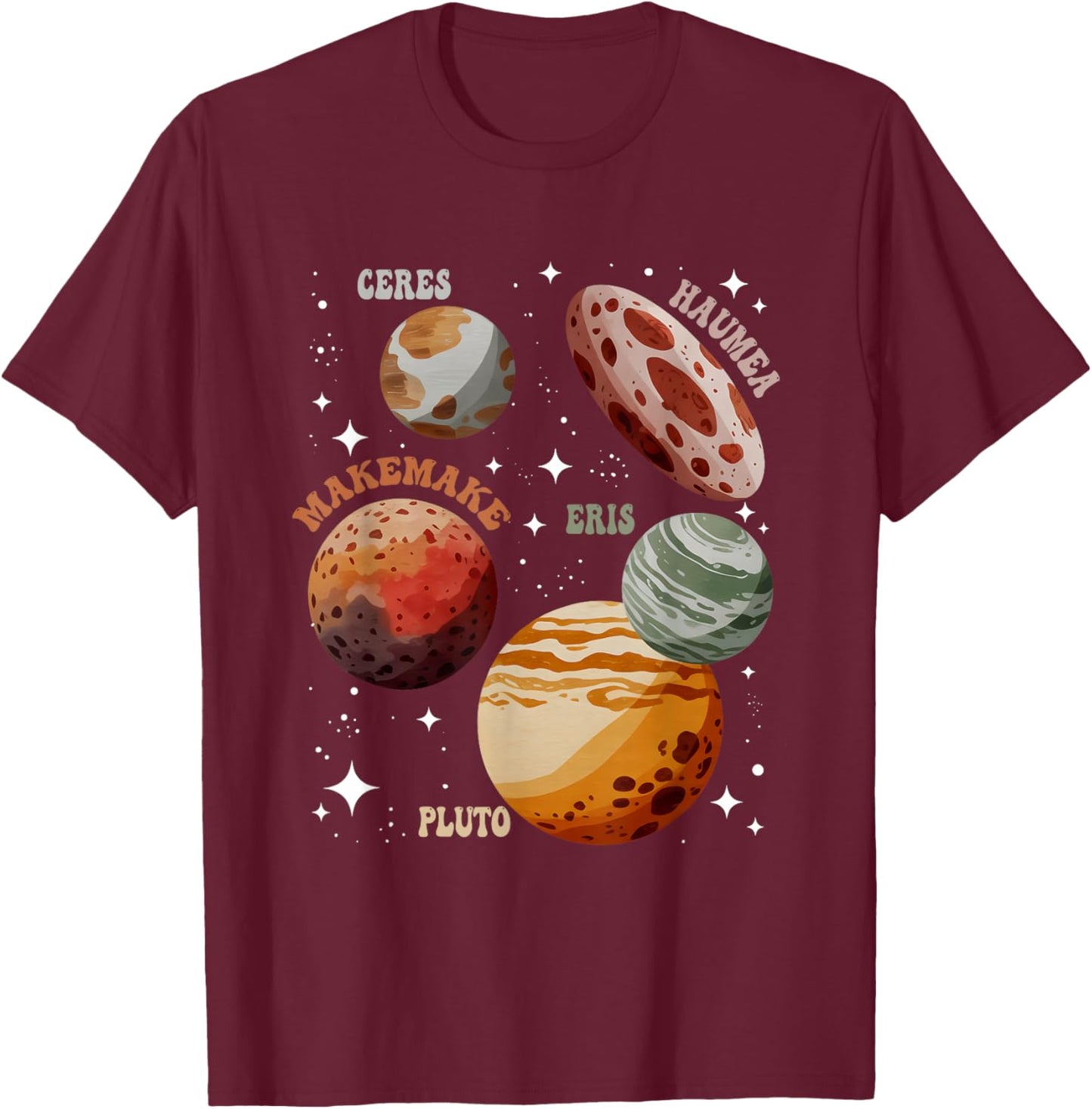 Haumea Space T-Shirt - T-Shirt | Maroon