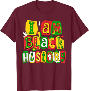 I'm Black History Month African American Black Men Women Kid T-Shirt - T-Shirt | Maroon