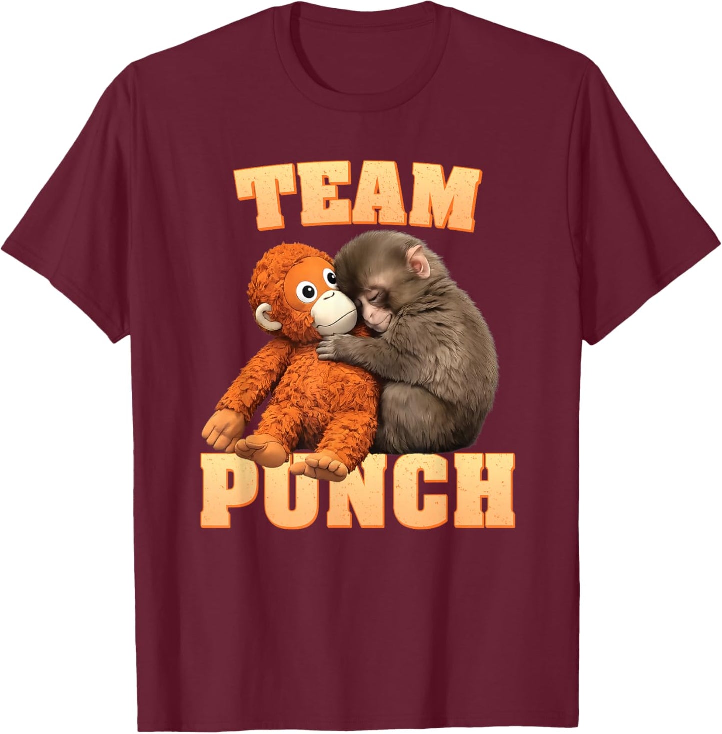 Punch Monkey Team Punch T-Shirt - T-Shirt | Maroon