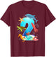 2nd Ocean Birthday Party 2 Year Old Sea Animals T-Shirt - T-Shirt | Maroon