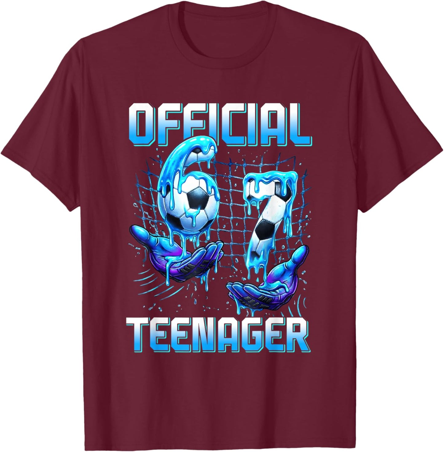 6+7 Year Old Boys Girls Teenager 13th Birthday Funny 67 T-Shirt - T-Shirt | Maroon