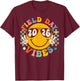 Field Day 2026 Vibes Groovy Smile Face Checkered T-Shirt - T-Shirt | Maroon