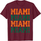 Miami Heart Vintage Men Women Kid T-Shirt - T-Shirt | Maroon