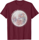 Artemis II Copy Moon Joy Illustration T-Shirt - T-Shirt | Maroon