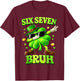 Six Seven 67 Meme St Patricks Day 6 7 Teens Boys Girls Kids T-Shirt - T-Shirt | Maroon