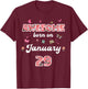 Awesome Since January 29 Flowers 29th January Birthday T-Shirt - T-Shirt | Maroon