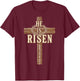Easter Cross He is Risen Jesus Christian Men Women Boys Kids T-Shirt - T-Shirt | Maroon
