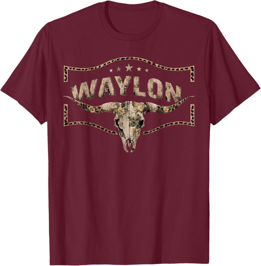 Retro Waylon Vintage Gifts Women Kids T-Shirt - T-Shirt | Maroon