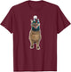 Gumbus Tree, Christmas Cat T-Shirt - T-Shirt | Maroon