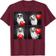 Australian Shepherd Photobooth Aussie Dog Design Valentines T-Shirt - T-Shirt | Maroon