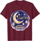 Happy Ramadan Marhaba for Muslims Crescent Moon Lantern T-Shirt - T-Shirt | Maroon