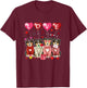 Love Group Shelties Sunglasses Valentine Owner Family Kids T-Shirt - T-Shirt | Maroon