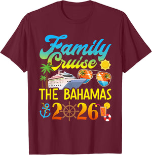 Bahamas Family Cruise 2026 T-Shirt - T-Shirt | Maroon