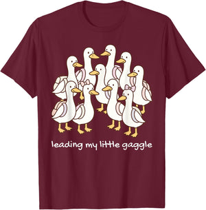 Leading My Little Gaggle Silly Goose Student Group Matching T-Shirt - T-Shirt | Maroon