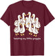 Leading My Little Gaggle Silly Goose Student Group Matching T-Shirt - T-Shirt | Maroon