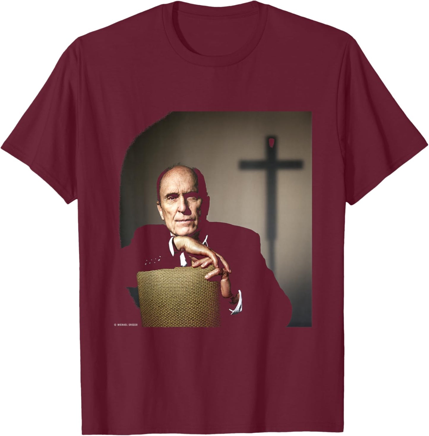 Robert Duvall Apocalypse Now The Godfather by Michael Grecco T-Shirt - T-Shirt | Maroon