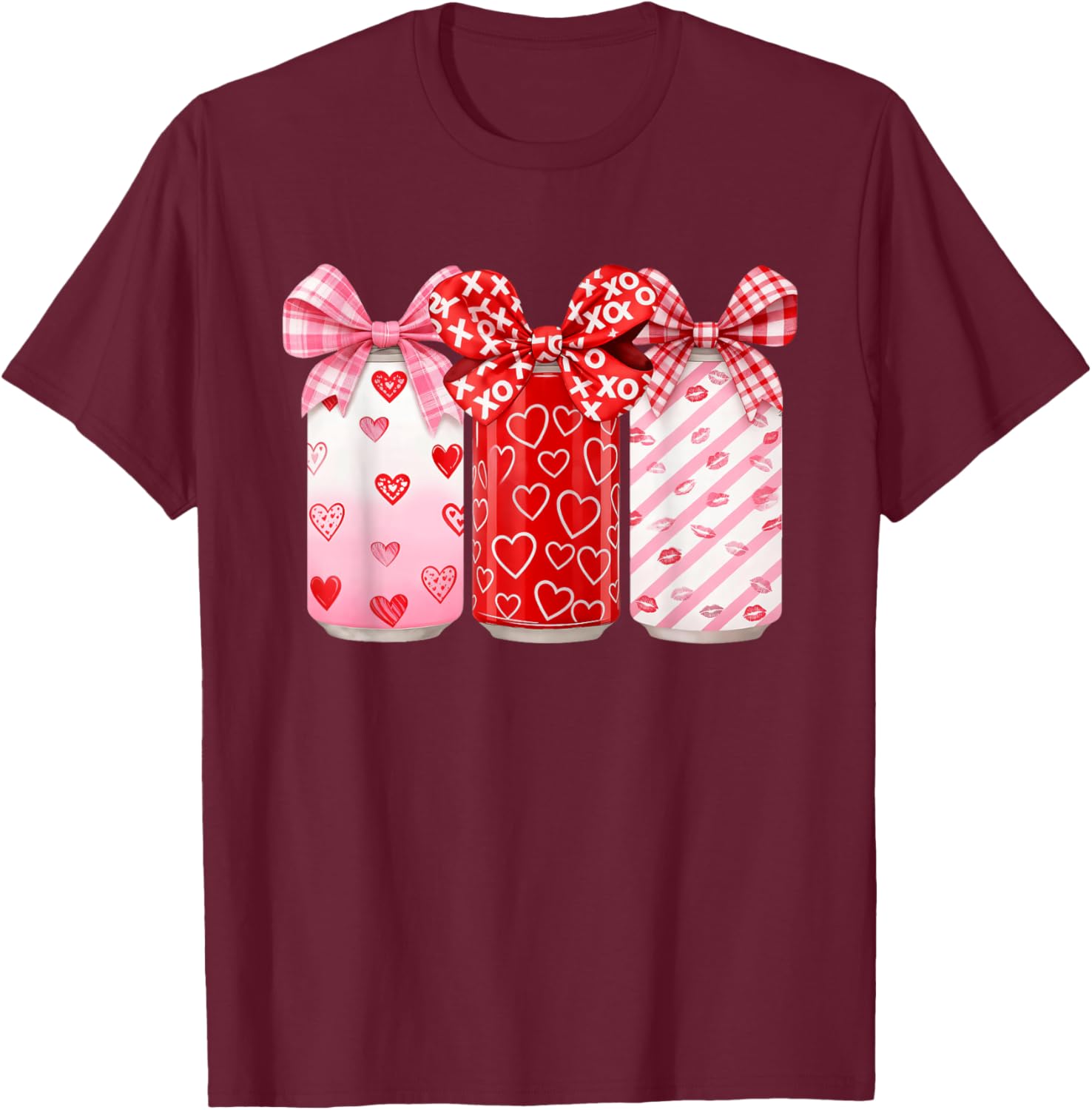 Soda Valentines Day Cute Retro Beverage Men Women Kids T-Shirt - T-Shirt | Maroon