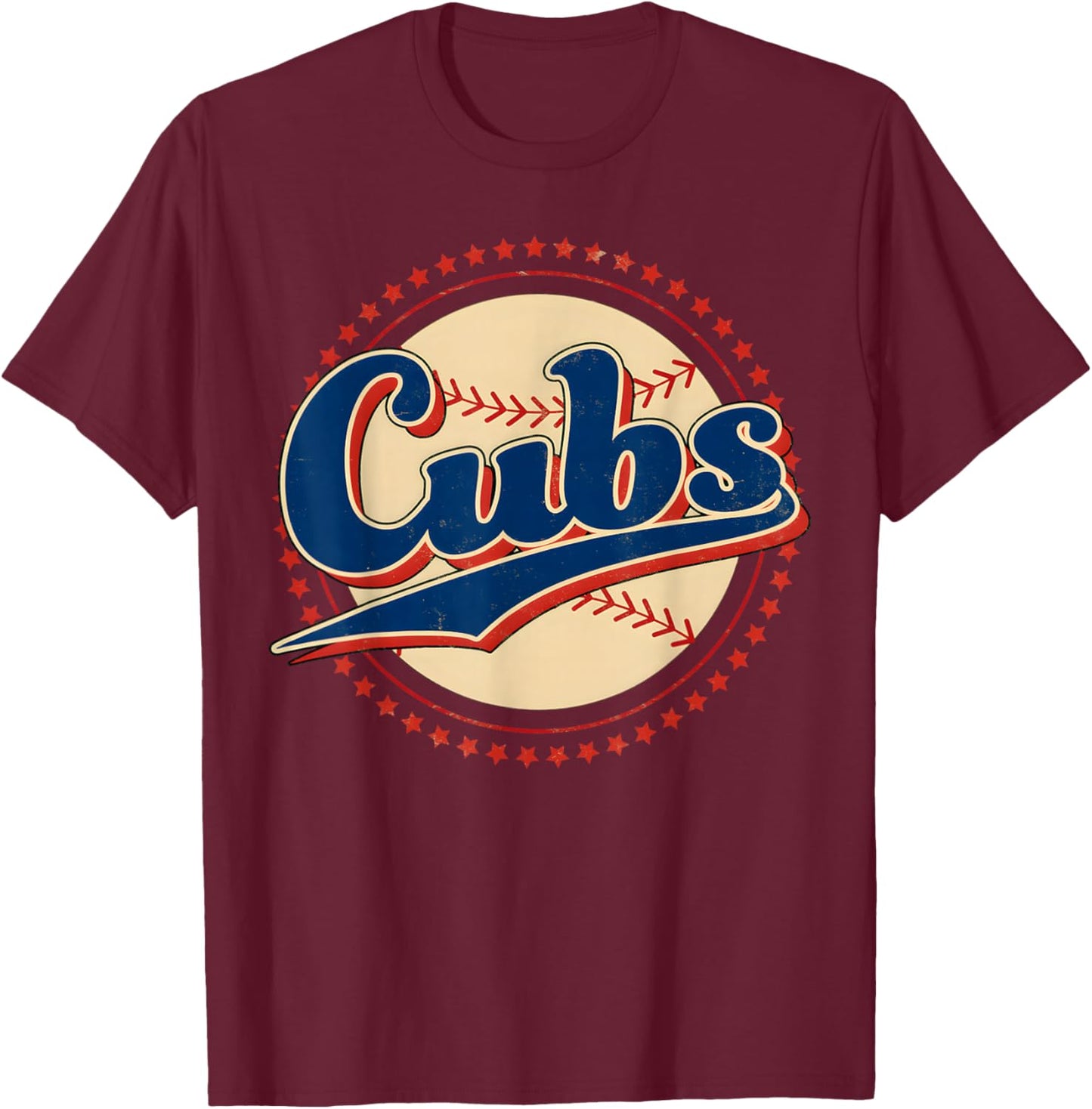 Vintage Cubs Gifts Women Boys Girls Kids T-Shirt - T-Shirt | Maroon