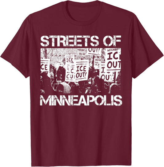 Streets of Minneapolis T-Shirt - T-Shirt | Maroon
