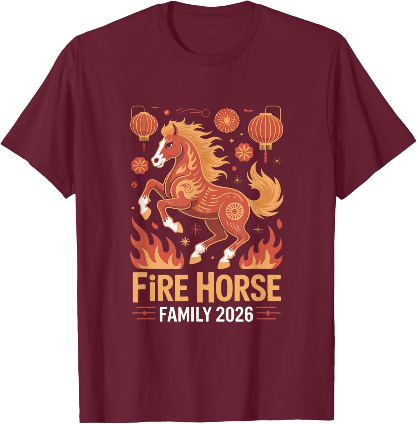 You Ride The Fire Horse Chinese New Year 2026 T-Shirt - T-Shirt | Maroon