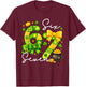 Funny Six Seven 67 Meme St Paddy's Kid Girl St Patrick's Day T-Shirt - T-Shirt | Maroon