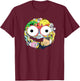 Smiling Friends Smiley Face Character Collage Funny Cartoon T-Shirt - T-Shirt | Maroon