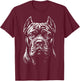 Cane Corso Illustration T-Shirt - T-Shirt | Maroon