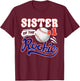 Sister Rookie of Year 1st Birthday Baseball Theme Matching T-Shirt - T-Shirt | Maroon