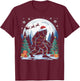 Santa Bigfoot Christmas Lights Funny Sasquatch Believe T-Shirt - T-Shirt | Maroon