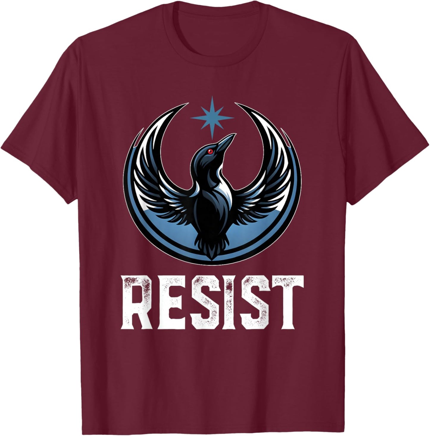 Resist Minnesota Rebel New State Flag Men Women T-Shirt - T-Shirt | Maroon