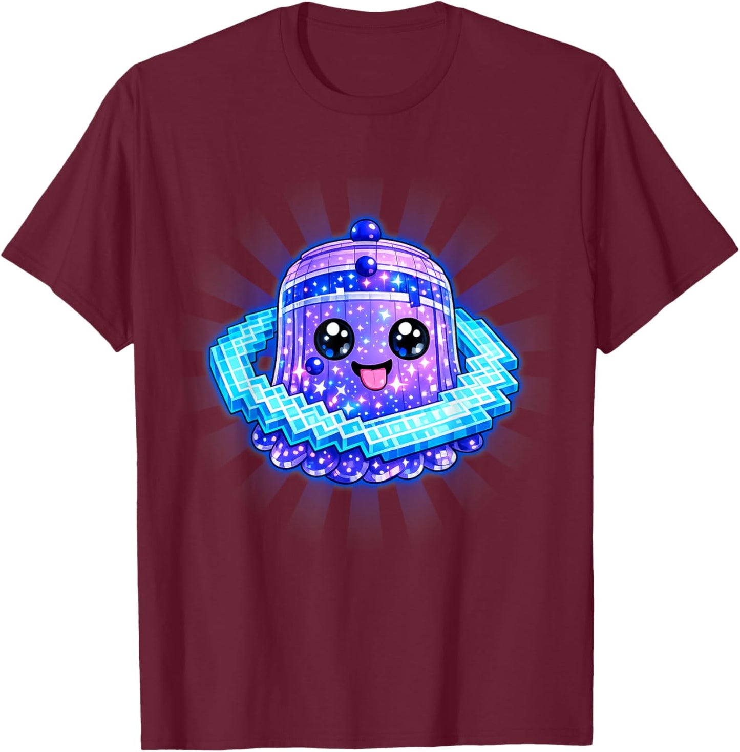 Funny Galactio Fantasma Escape Tsunami Brainrot T-Shirt - T-Shirt | Maroon
