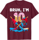 10 Years Old Hockey Ice Cream Drip Youth 10th Birthday Boys T-Shirt - T-Shirt | Maroon