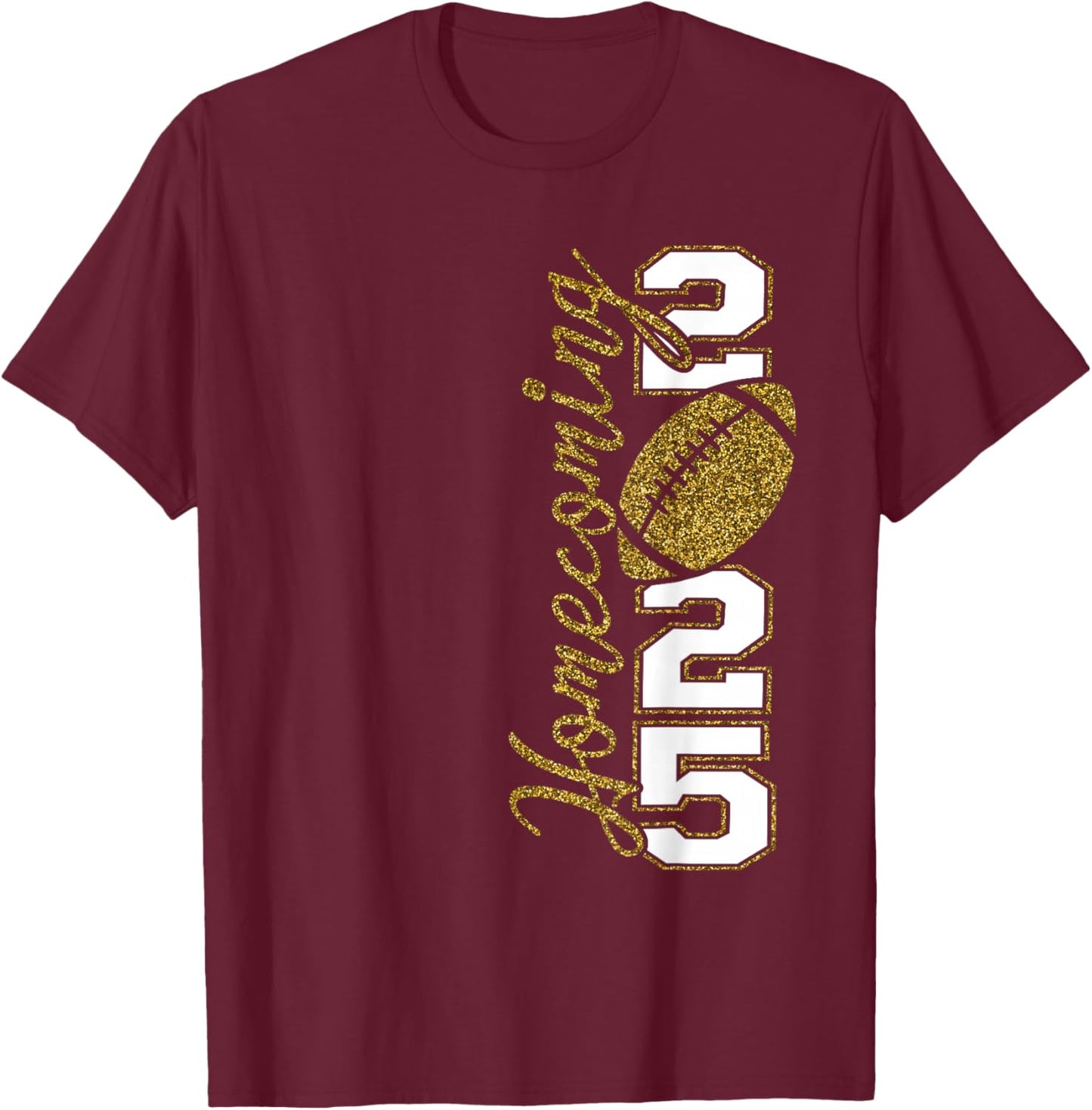 HOCO 2025 High School Homecoming Football Game Day (2 Sided) T-Shirt - T-Shirt | Maroon