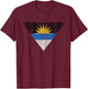 Retro Antigua and Barbuda Flag Souvenir T-Shirt - T-Shirt | Maroon