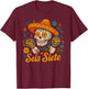 SEIS Siete Mexican Los Muertos Calaveras Sugar Skull 67 Boys T-Shirt - T-Shirt | Maroon