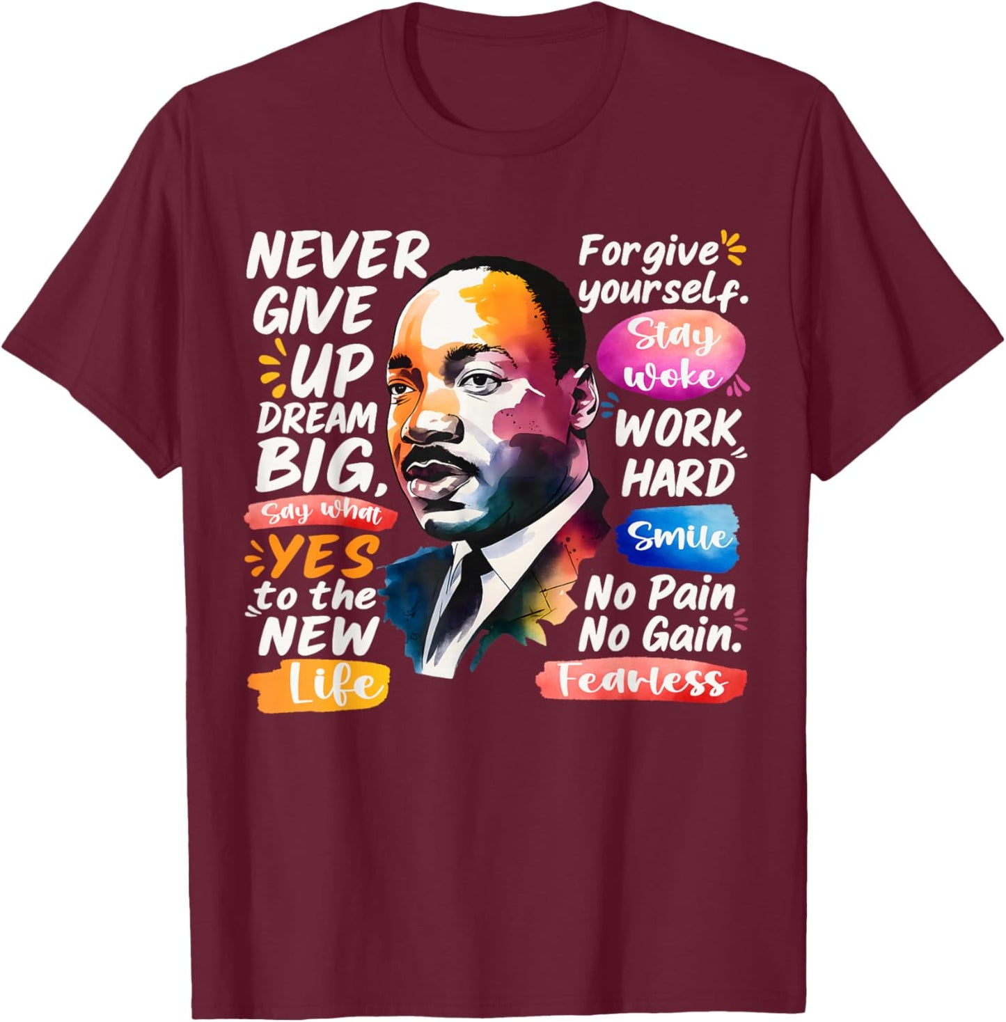 Black History Month Martin Have Dream Luther King Day T-Shirt - T-Shirt | Maroon