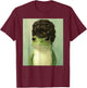 Funny Frog Beehive Bob Haircut Meme T-Shirt - T-Shirt | Maroon