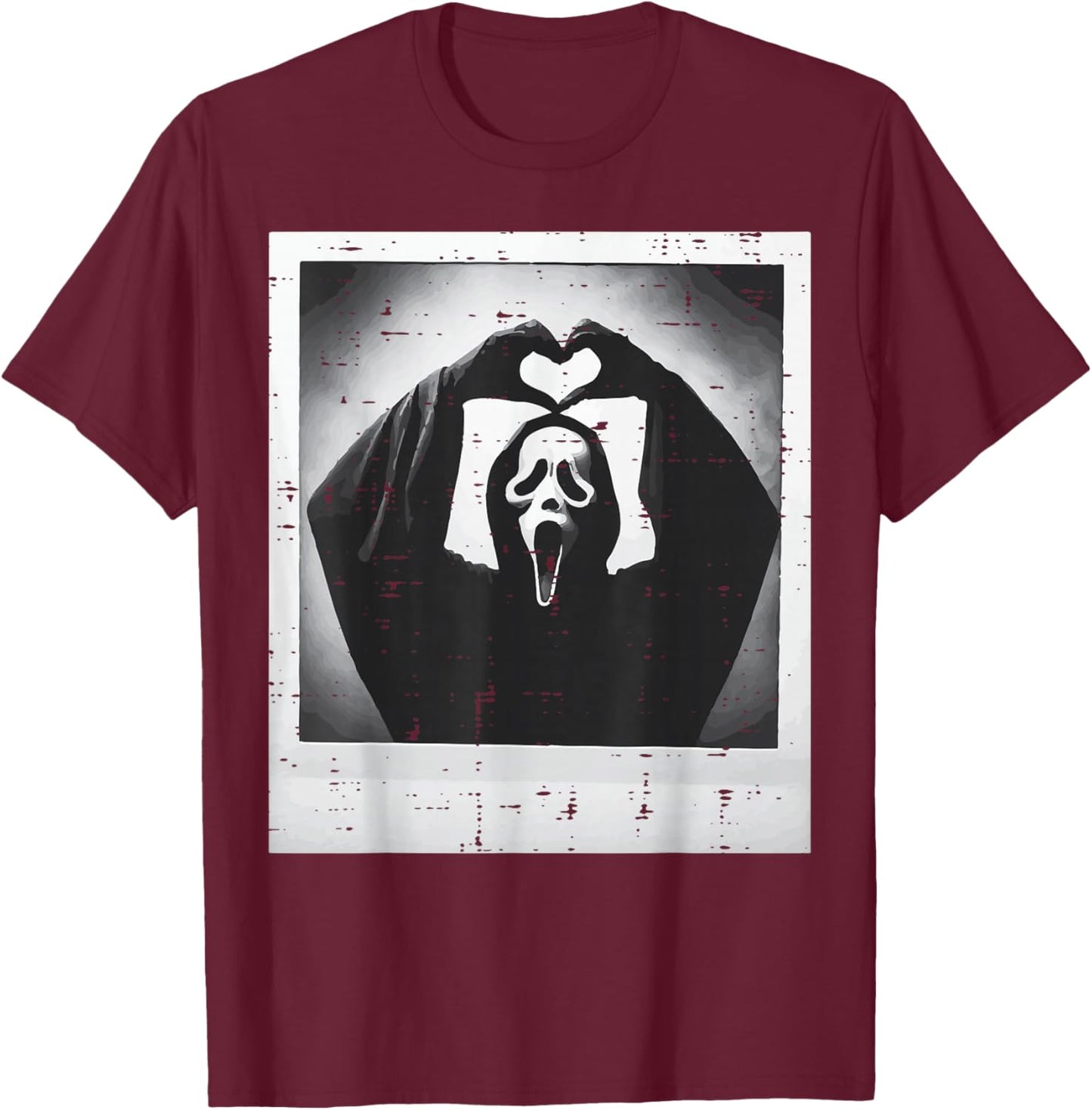 Halloween Scary Face Hand Heart Horror Costume Men Women Kid T-Shirt - T-Shirt | Maroon