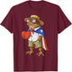 Coqui Frog Puerto Rico Flag Puerto Rican Valentine Heart T-Shirt - T-Shirt | Maroon