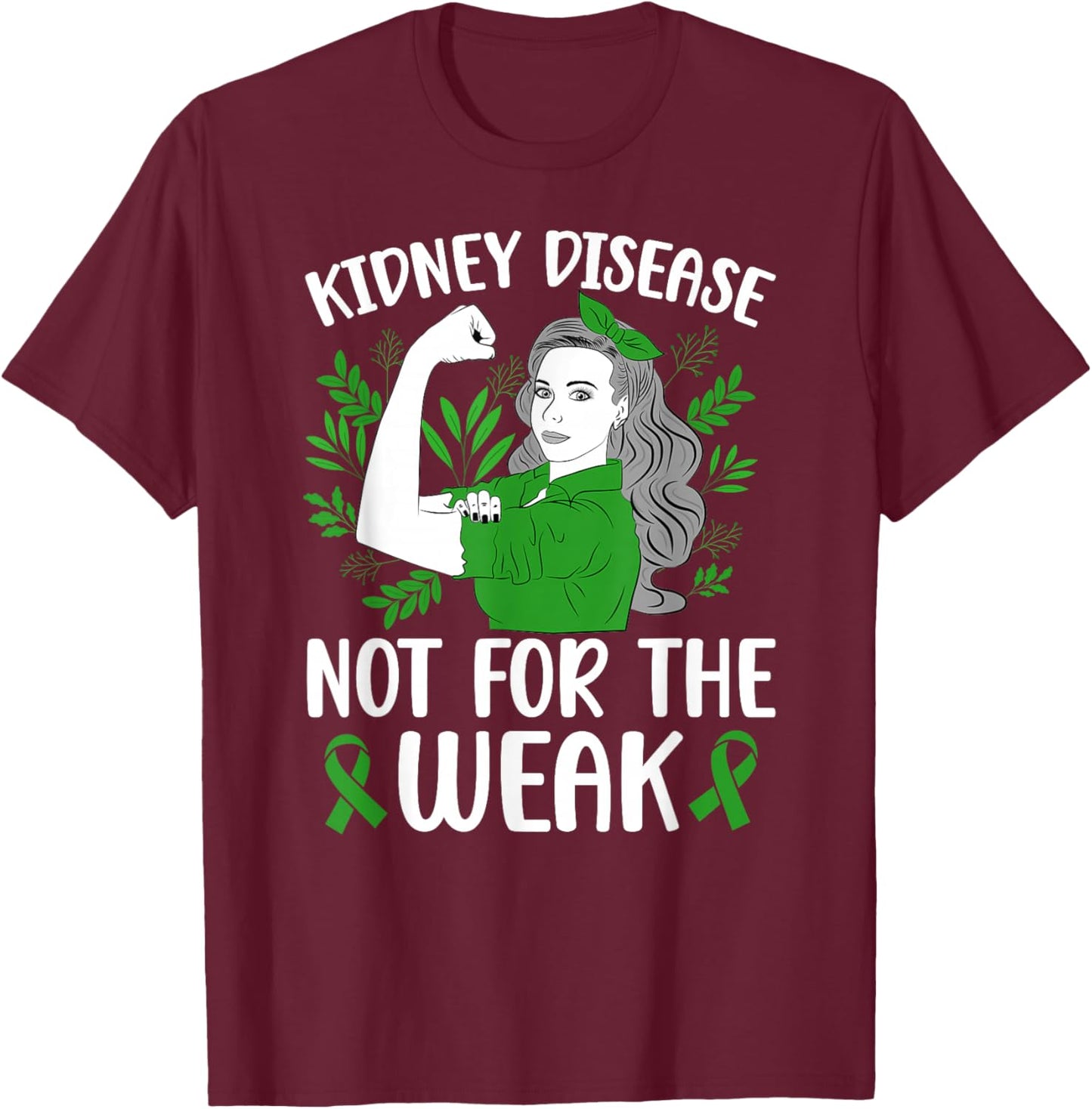 Kidney Disease Awareness Month Proud Kidney Disease Warrior T-Shirt - T-Shirt | Maroon