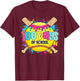 100 Drippy Days of School Softball Dripping 100th Day Girls T-Shirt - T-Shirt | Maroon