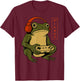 Japanese Gamer Frog Art Men Women Boys Funny Vintage Gaming T-Shirt - T-Shirt | Maroon