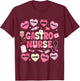 GI Nurse Valentine's Hearts Candy Gastroenterology Endo Tech T-Shirt - T-Shirt | Maroon