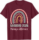 Tenured 2026 Making A Difference Professors Teachers Tenure T-Shirt - T-Shirt | Maroon